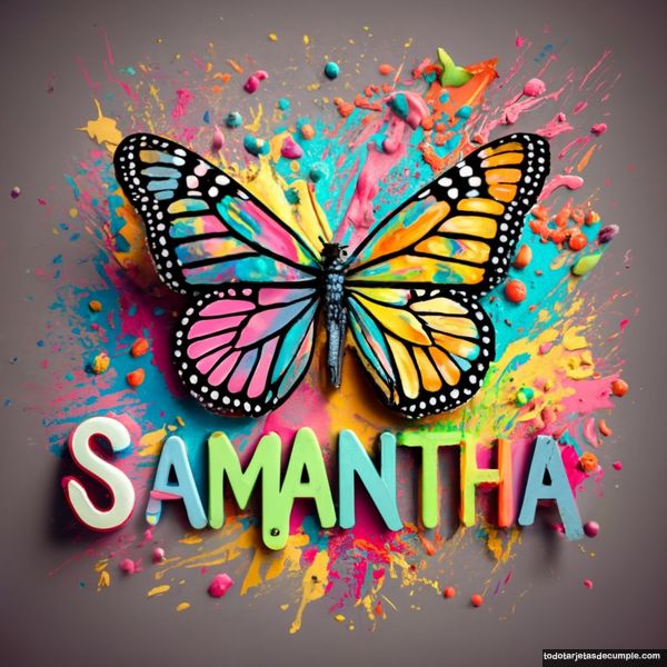 Imágenes de nombres en 3d Samantha