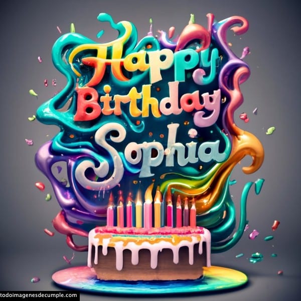Imagenes nombre 3d cumpleaños gratis sophia