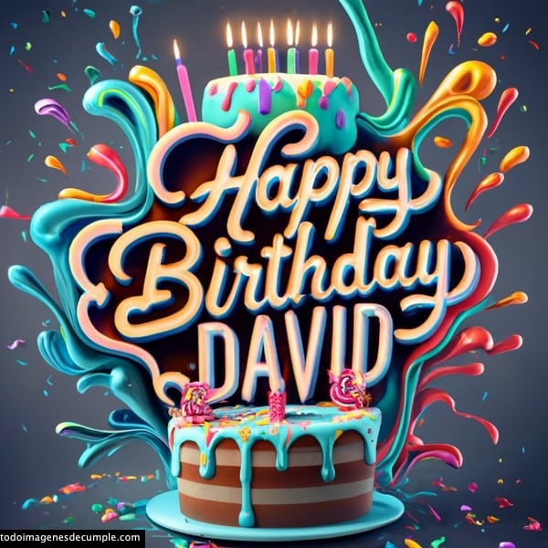 Imagenes nombre 3d cumpleaños gratis david