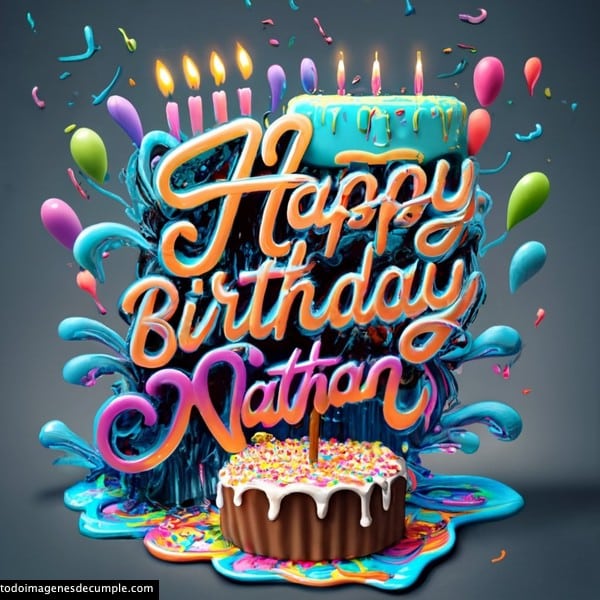 Imagenes nombre 3d cumpleaños gratis nathan