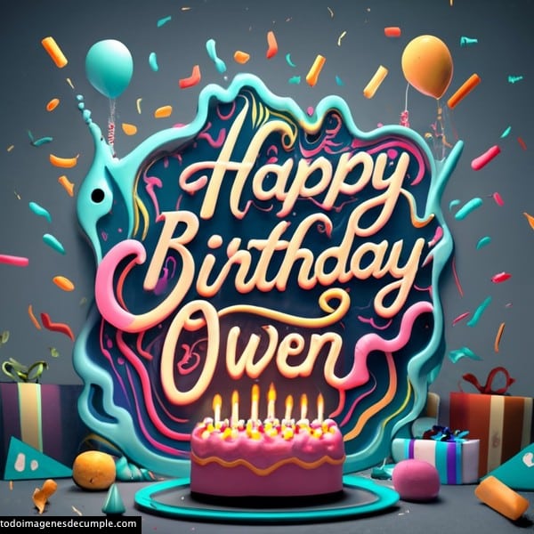Imagenes nombre 3d cumpleaños gratis owen