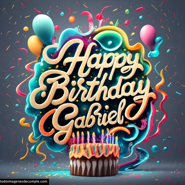 Imagenes nombre 3d cumpleaños gratis gabriel