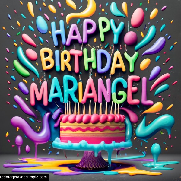 imagenes feliz cumpleaños nombres 3d mariangel