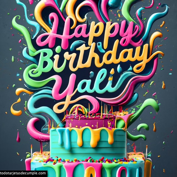 imagenes feliz cumpleaños nombres 3d yali