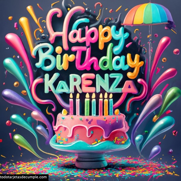 imagenes feliz cumpleaños nombres 3d karenza