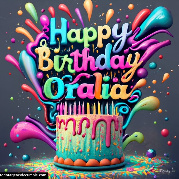imagenes feliz cumpleaños nombres 3d oralia