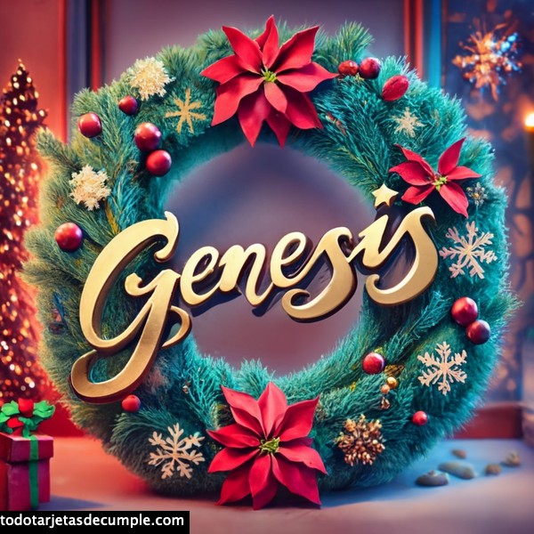 imagenes navidad con mi nombre genesis