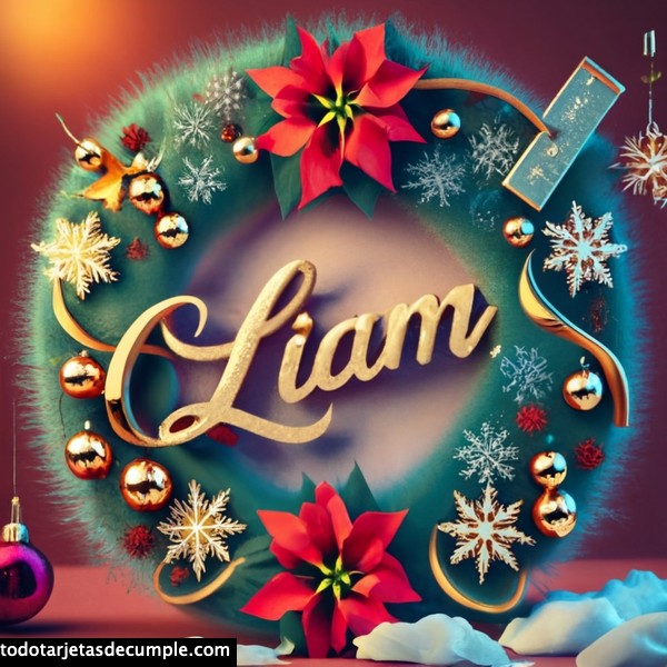 imagenes navidad con mi nombre liam