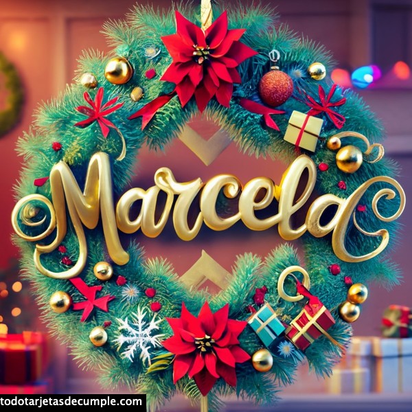 imagenes navidad con mi nombre marcela