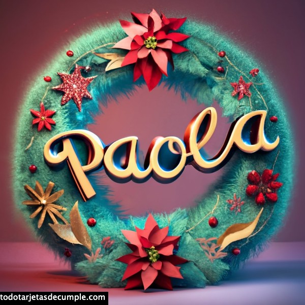 imagenes navidad con mi nombre paola