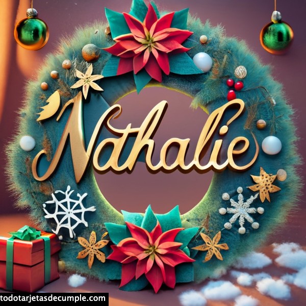 imagenes navidad con mi nombre nathalie