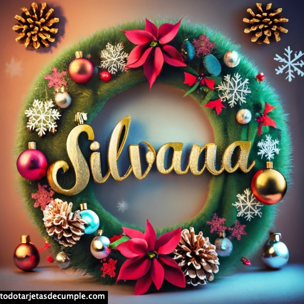 imagenes navidad con mi nombre silvana