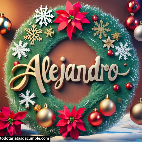 imagenes navidad con mi nombre alejandro