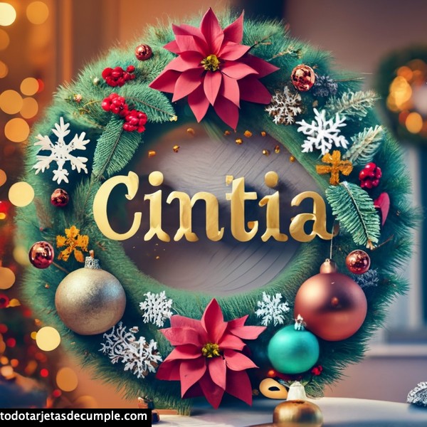 imagenes navidad con mi nombre cintia