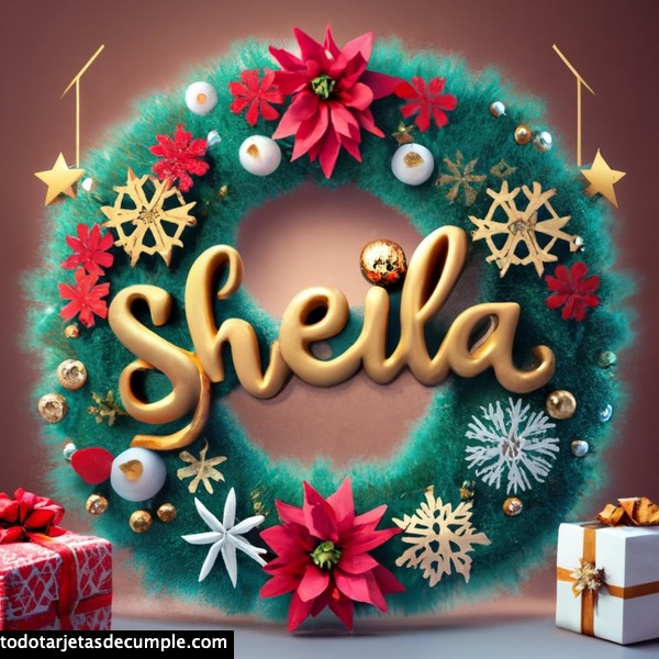 imagenes nombres corona navidad sheila