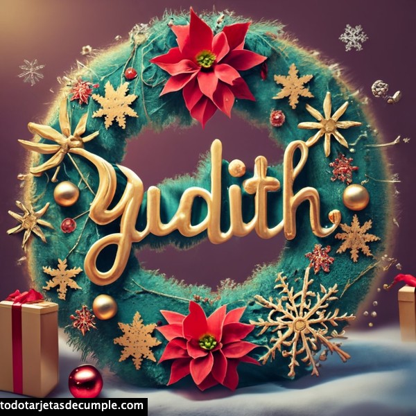 imagenes nombres corona navidad yudith