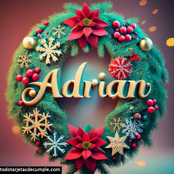 imagenes navidad con mi nombre adrian