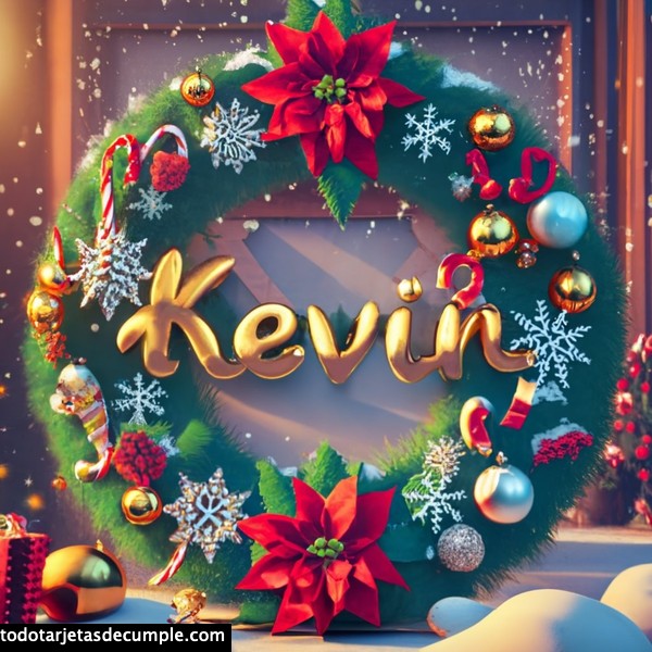 imagenes navidad con mi nombre kevin