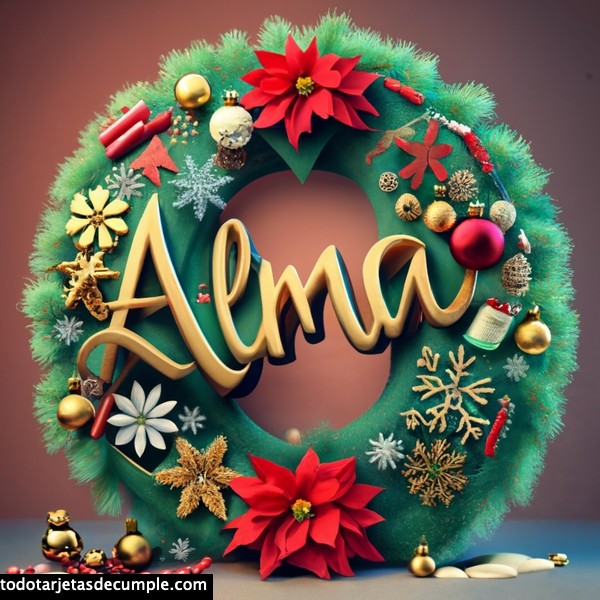 imagenes navidad con mi nombre alma