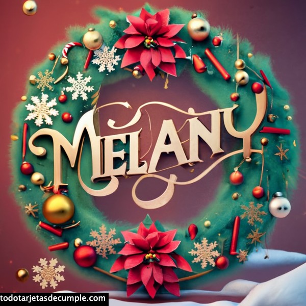 imagenes navidad con mi nombre melany