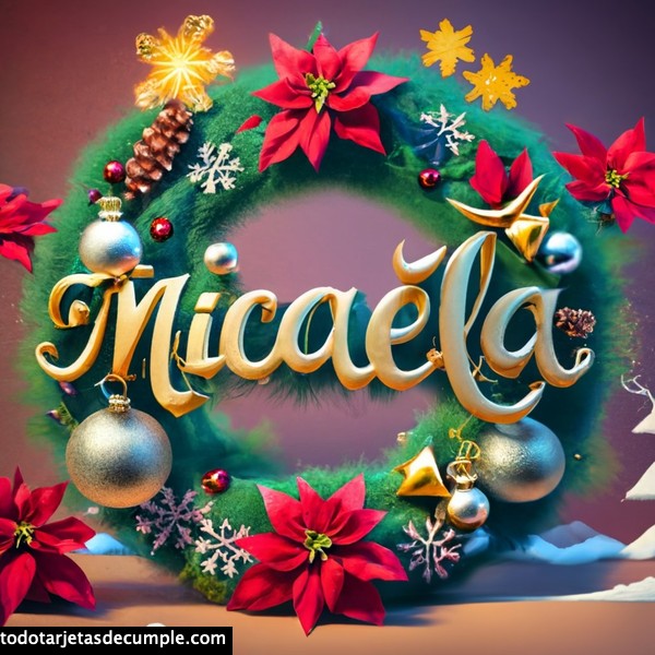 imagenes navidad con mi nombre micaela