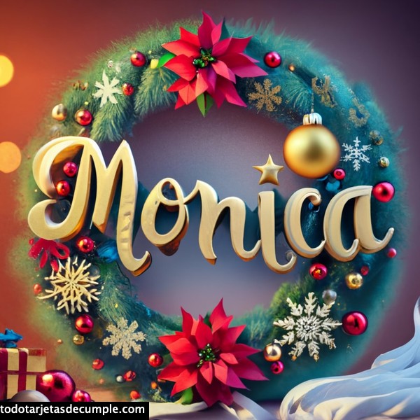 imagenes navidad con mi nombre monica