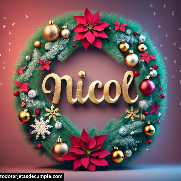 imagenes navidad con mi nombre nicol