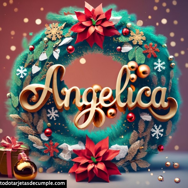 imagenes navidad con mi nombre angelica