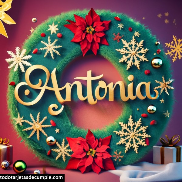 imagenes navidad con mi nombre antonia