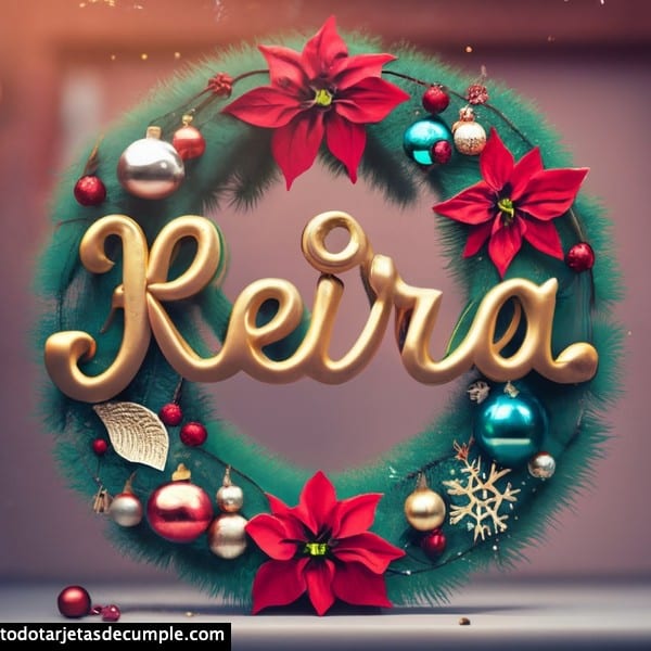 imagenes con mi nombre corona de navidad 23