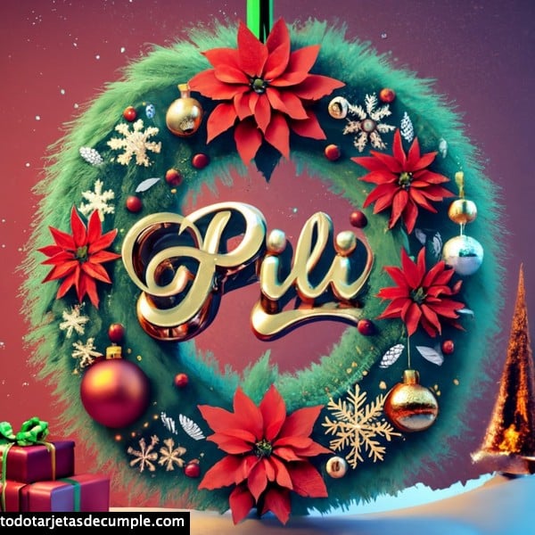 imagenes navidad con mi nombre pili