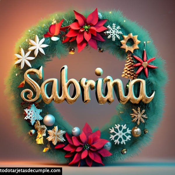 imagenes navidad con mi nombre sabrina