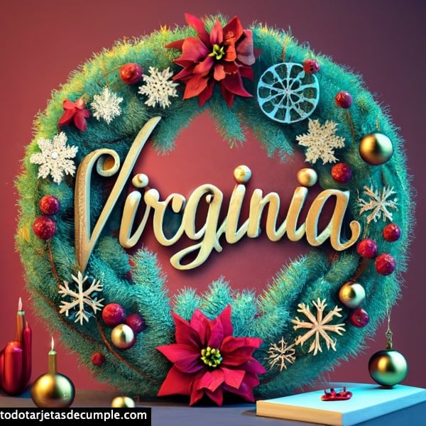 imagenes navidad con mi nombre virginia