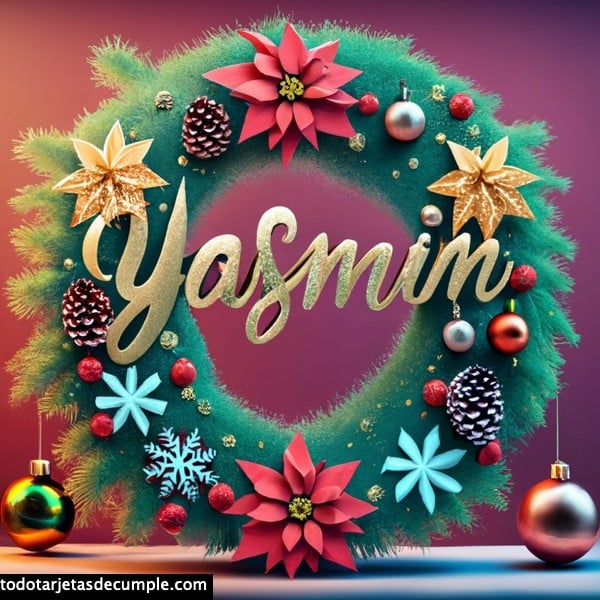 imagenes navidad con mi nombre yasmin