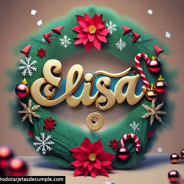 imagenes navidad con mi nombre elisa