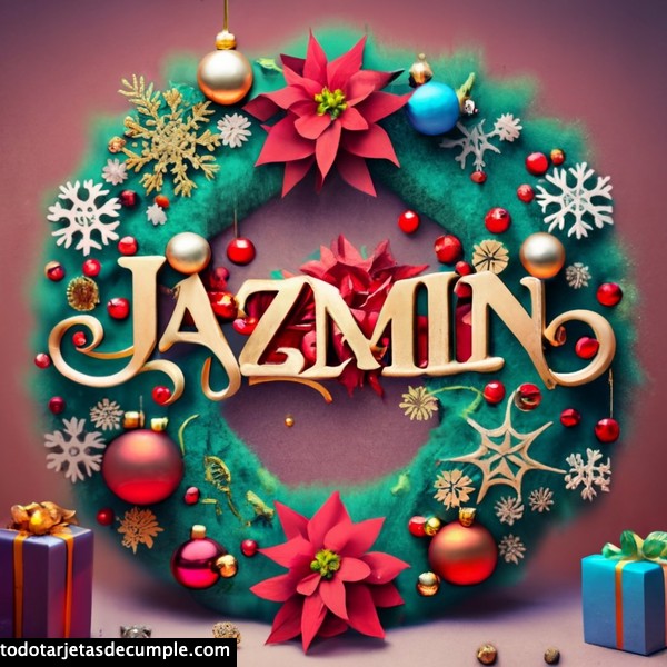 imagenes navidad con mi nombre jazmin