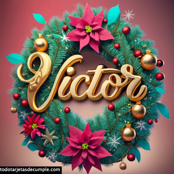 imagenes navidad con mi nombre victor