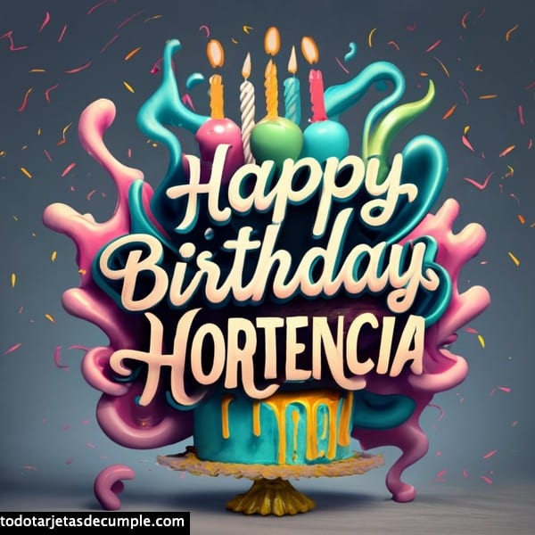 imagenes de feliz cumpleanos con nombre hortencia