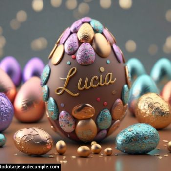 imagenes huevo de pascua con nombre lucia