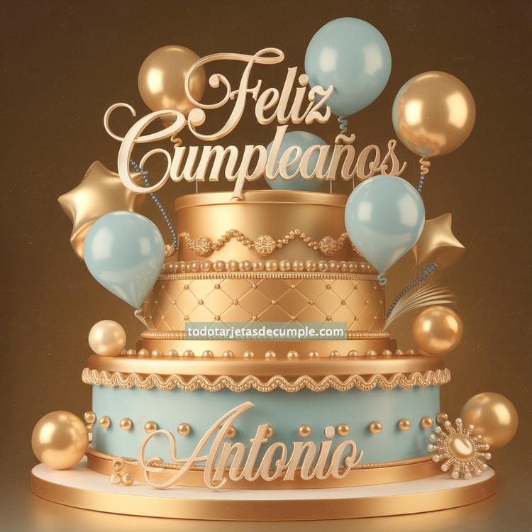 nombres feliz cumpleaños en celeste