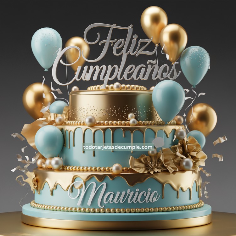 nombres feliz cumpleaños en celeste