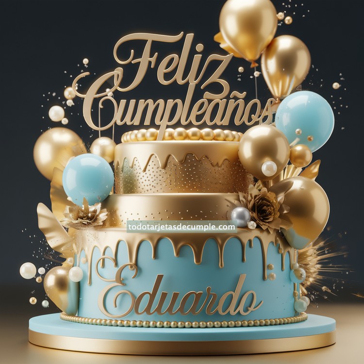 nombres feliz cumpleaños en celeste