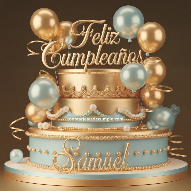 nombres feliz cumpleaños en celeste